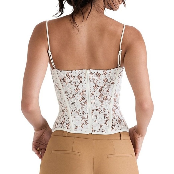 House of CB ‘Mila’ Ivory Lace underwired woven corset NWOT - Picture 4 of 10